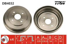 Brzdový buben TRW DB4032