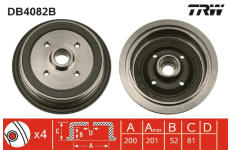 Brzdový bubon TRW DB4082B