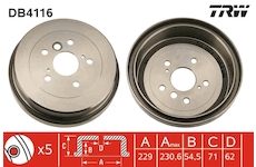 Brzdový buben TRW DB4116