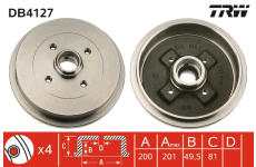 Brzdový buben TRW DB4127