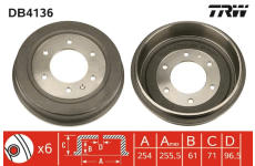 Brzdový bubon TRW DB4136