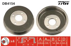 Brzdový bubon TRW DB4154