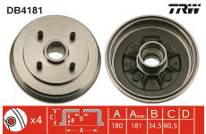 Brzdový buben TRW DB4181