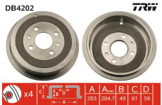 Brzdový buben TRW DB4202