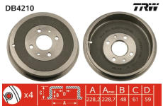 Brzdový buben TRW DB4210