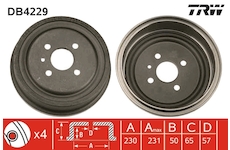 Brzdový bubon TRW DB4229