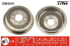 Brzdový buben TRW DB4241