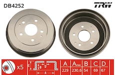 Brzdový buben TRW DB4252