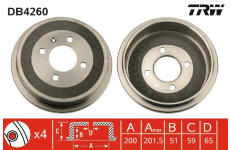 Brzdový buben TRW DB4260