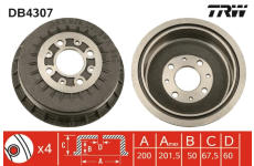 Brzdový bubon TRW DB4307