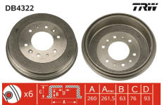 Brzdový buben TRW DB4322