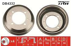 Brzdový buben TRW DB4332