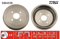 Brzdový buben TRW DB4339