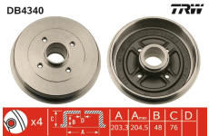 Brzdový buben TRW DB4340