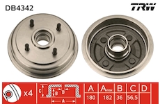 Brzdový buben TRW DB4342