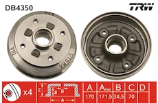 Brzdový buben TRW DB4350