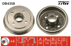 Brzdový bubon TRW DB4358