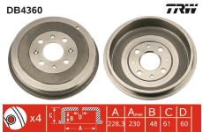 Brzdový buben TRW DB4360