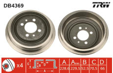 Brzdový buben TRW DB4369
