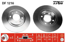 Brzdový kotouč TRW DF1216