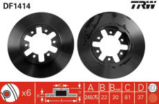 Brzdový kotouč TRW DF1414