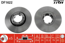 Brzdový kotouč TRW DF1622