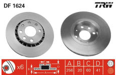 Brzdový kotúč TRW DF1624