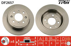 Brzdový kotouč TRW DF2657