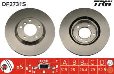 Brzdový kotouč TRW DF2731S