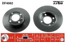 Brzdový kotouč TRW DF4062