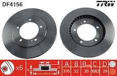 Brzdový kotouč TRW DF4156