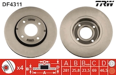 Brzdový kotouč TRW DF4311