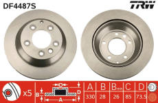 Brzdový kotúč TRW DF4487S