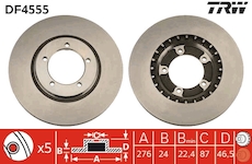 Brzdový kotouč TRW DF4555