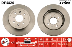 Brzdový kotouč TRW DF4826