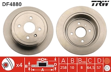 Brzdový kotouč TRW DF4880