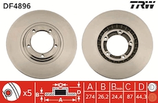 Brzdový kotouč TRW DF4896