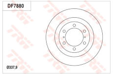 Brzdový kotouč TRW DF7880S