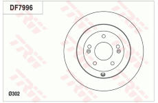 Brzdový kotúč TRW DF7996
