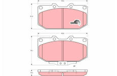Sada brzdových destiček, kotoučová brzda TRW GDB1006