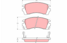 Sada brzdových destiček, kotoučová brzda TRW GDB1013