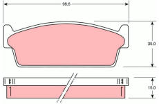 Sada brzdových destiček, kotoučová brzda TRW GDB1021