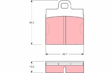 Sada brzdových destiček, kotoučová brzda TRW GDB103