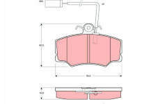Sada brzdových destiček, kotoučová brzda TRW GDB1045