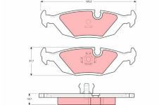 Sada brzdových platničiek kotúčovej brzdy TRW GDB1068