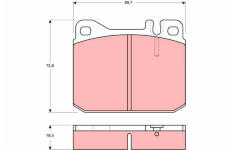 Sada brzdových destiček, kotoučová brzda TRW GDB1103