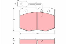 Sada brzdových destiček, kotoučová brzda TRW GDB1111