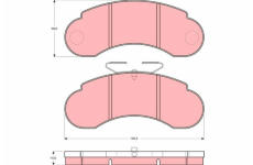 Sada brzdových destiček, kotoučová brzda TRW GDB1114