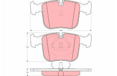 Sada brzdových destiček, kotoučová brzda TRW GDB1118