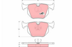 Sada brzdových destiček, kotoučová brzda TRW GDB1119